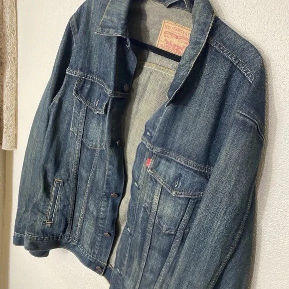 Levis Womens Denim Trucker Jacket Size XL Made In Colombia Classic Blue Jean - Picture 3 of 11